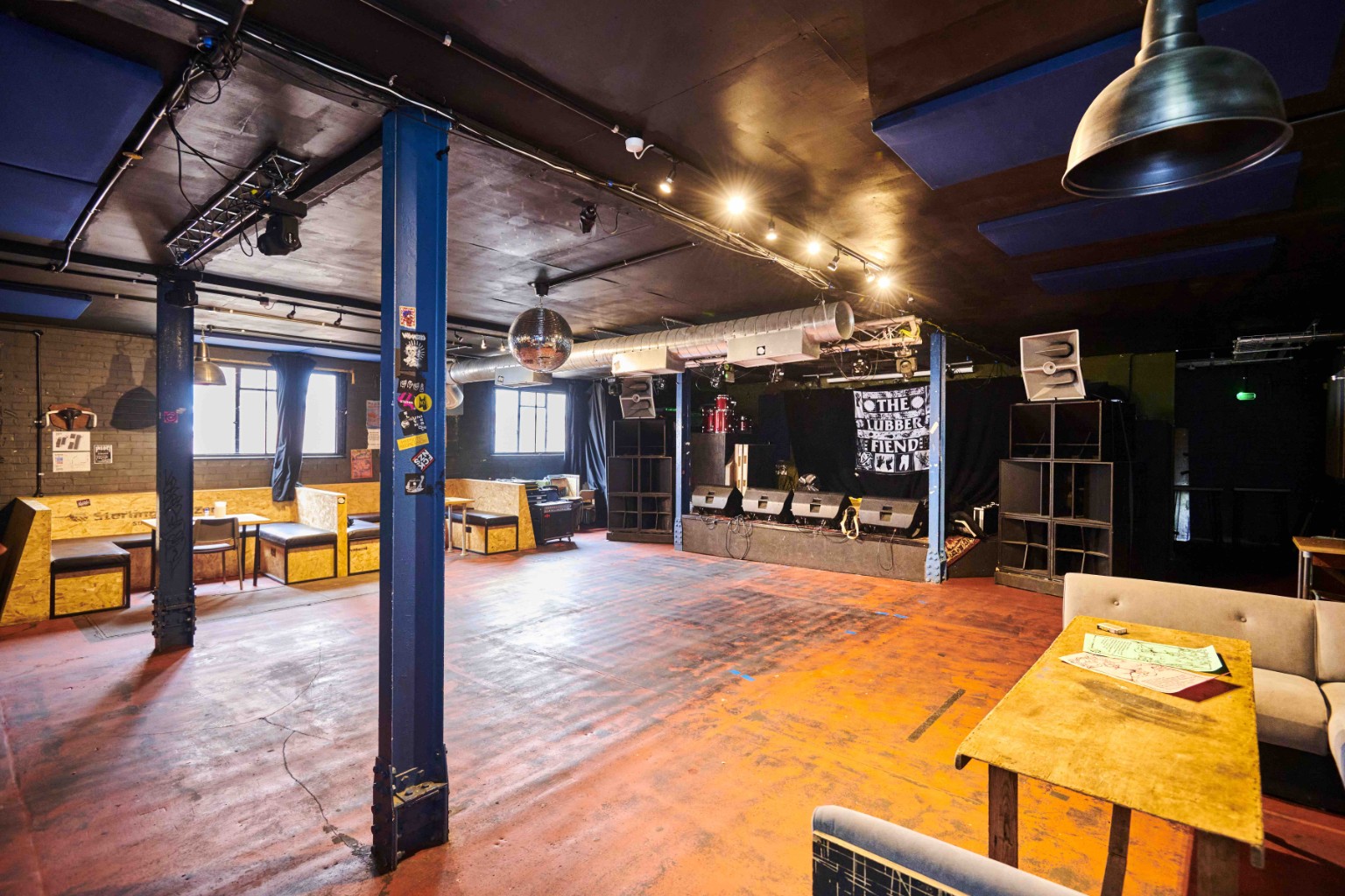 Tables and event space inside the Lubber Fiend